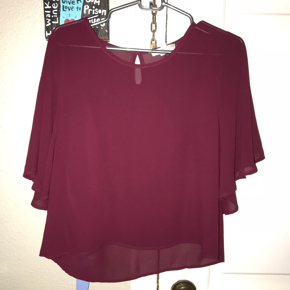 Burgundy blouse xsmall